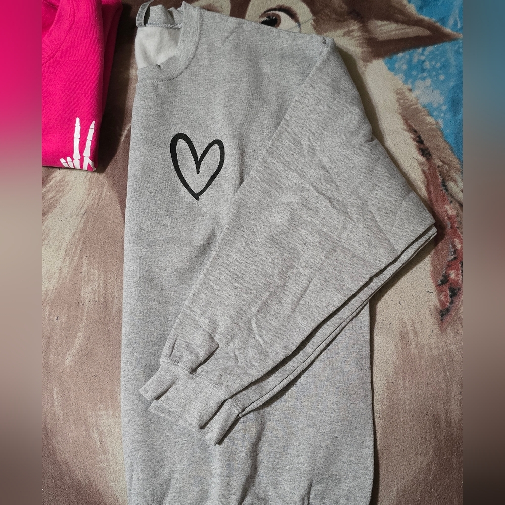Sweetees Gray and Black Sweatshirt Top